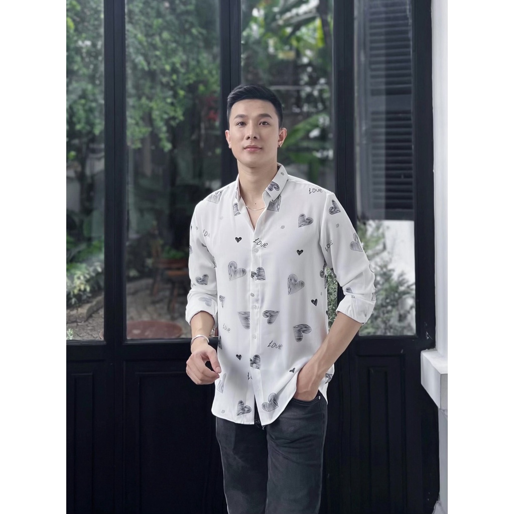 áo sơ mi lụa dài tay form rộng S10