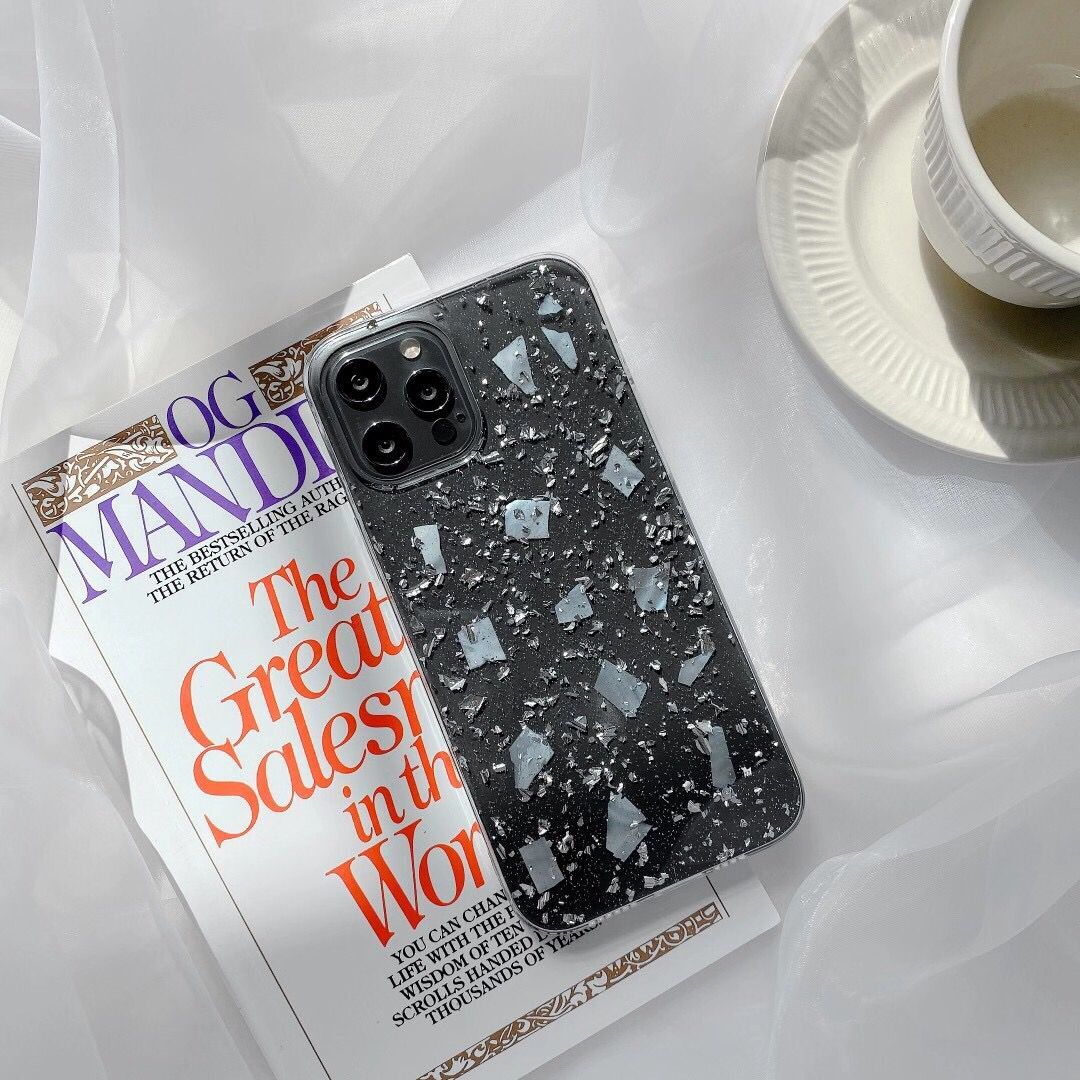 Ốp điện thoại silicone TPU trong suốt chống sốc phối kim tuyến cho IPhone 12Pro Max 11 Pro Max X XS XR XSMAX 7 8 Plus | BigBuy360 - bigbuy360.vn