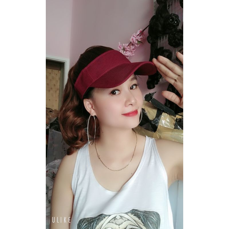 tóc giả dín mũ cột mới