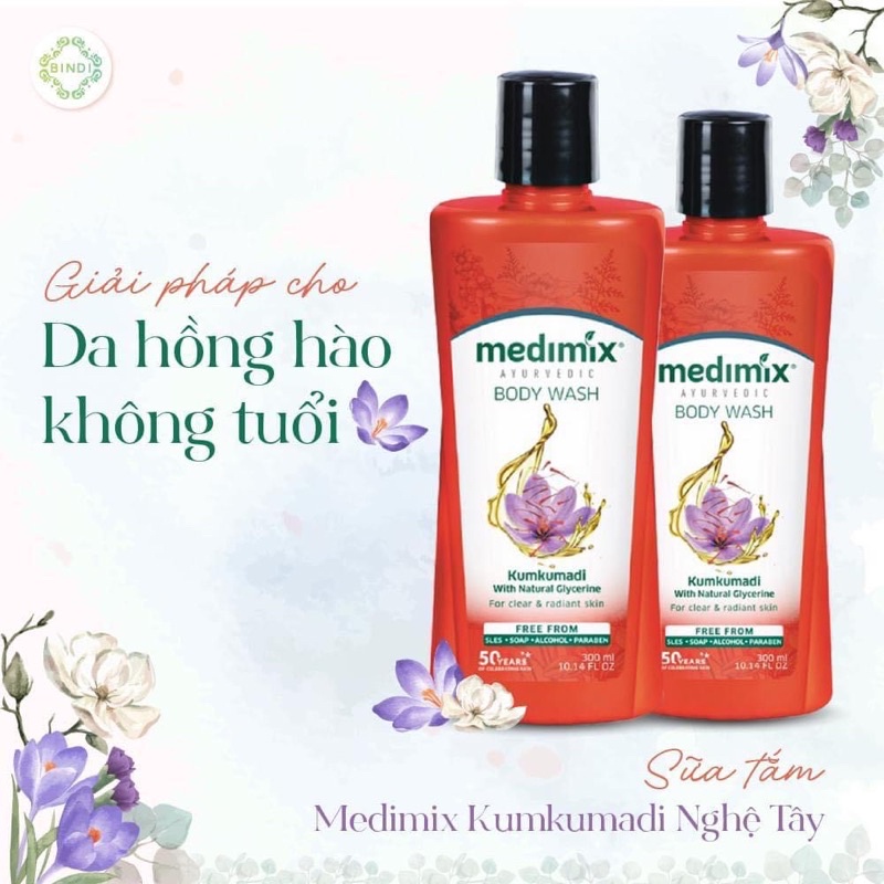 [Sale Date10.2023] 300ml Sữa Tắm Medimix loại bỏ mụn lưng và thâm nám - Medimix Nghệ tây