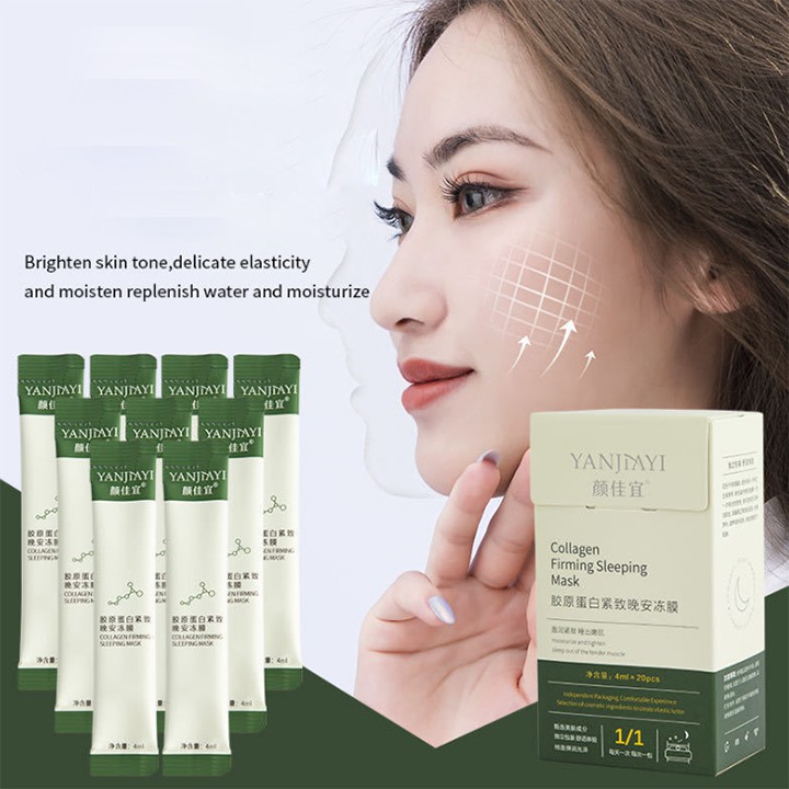 Mặt nạ ngủ thạch Collagen YANJIAYI giúp nâng cơ mặt bổ sung collagen cho da dưỡng ẩm tái tạo sâu bên trong