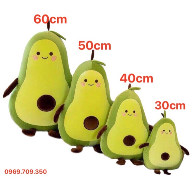 Gấu bông gối ôm hình quả bơ, hàng loại 1 chất đẹp