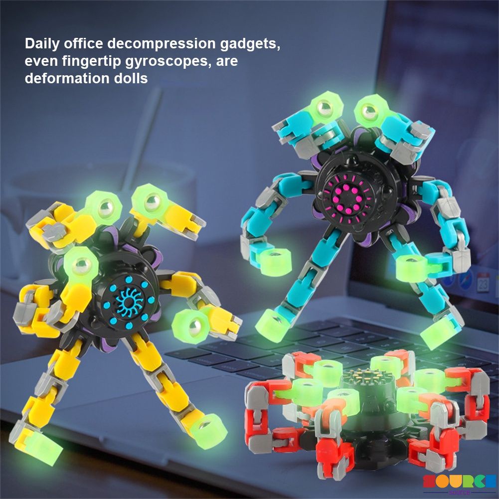 (MỚI) Con quay đồ chơi Fidget Spinner phát sáng -SOU
