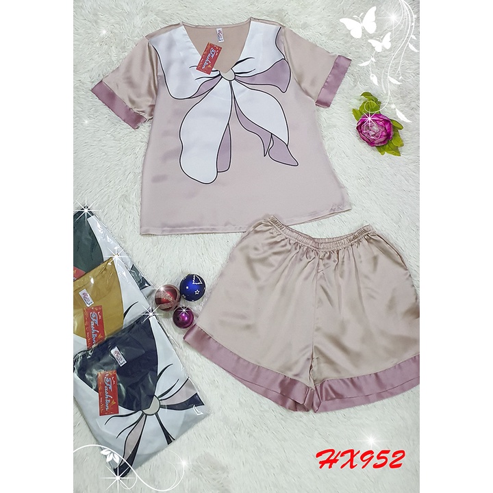 Đồ Bộ Nữ Pijama Mặc Nhà ❤️Freeship❤️ Đồ Bộ Cộc Tay Lụa Satin Đẹp Mặc Ngủ Mềm Mịn MOMOSA Shop