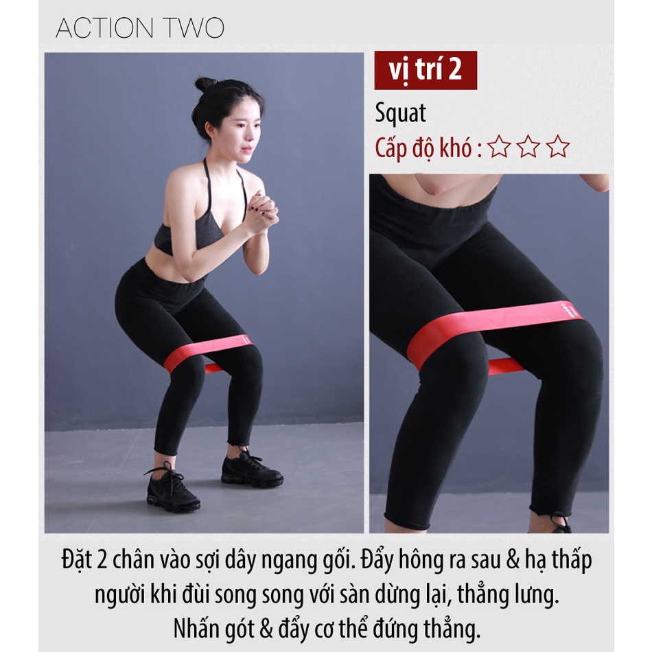 professionall.gym19-Dây MiniBand, Dây Đàn Hồi Kháng Lực Tập Cơ Mông Đùi Cao Cấp
