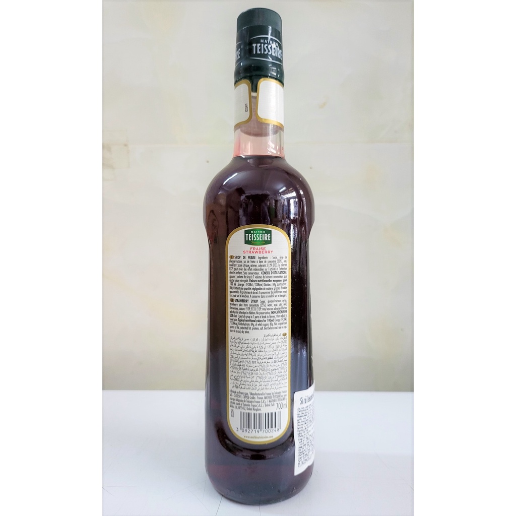 [Chai 700ml] [DÂU] SI RÔ PHA CHẾ THỨC UỐNG [France] MATHIEU TEISSEIRE Syrup Strawberry