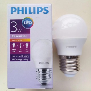 Bóng đèn Led Philips Ess Ledbulb 3W E27 3000K 230V A60 Ánh sáng( Vàng) (Hãng phân phối chính hãng)