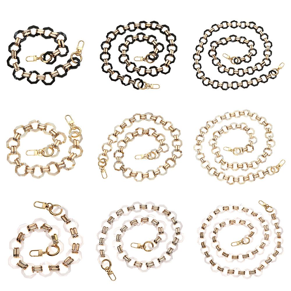 Dây xích khóa bát giác bằng acrylic thay thế thời trang cho túi xách DIY MIHAN1