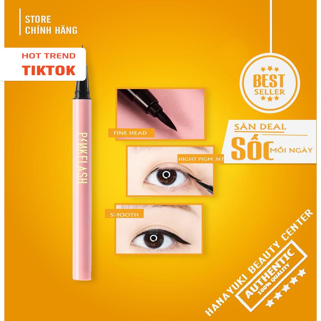 Bút kẻ mắt eyeliner đen lâu trôi Pinkflash dạng lỏng nhanh khô màu chuẩn chất lì chống nước- Hanayuki Asia