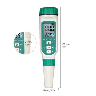 Ready ✔T&P SMART SENSOR Portable Salinity Meter Handheld ATC Salinometer Halometer Salt Gauge Salty Brine M