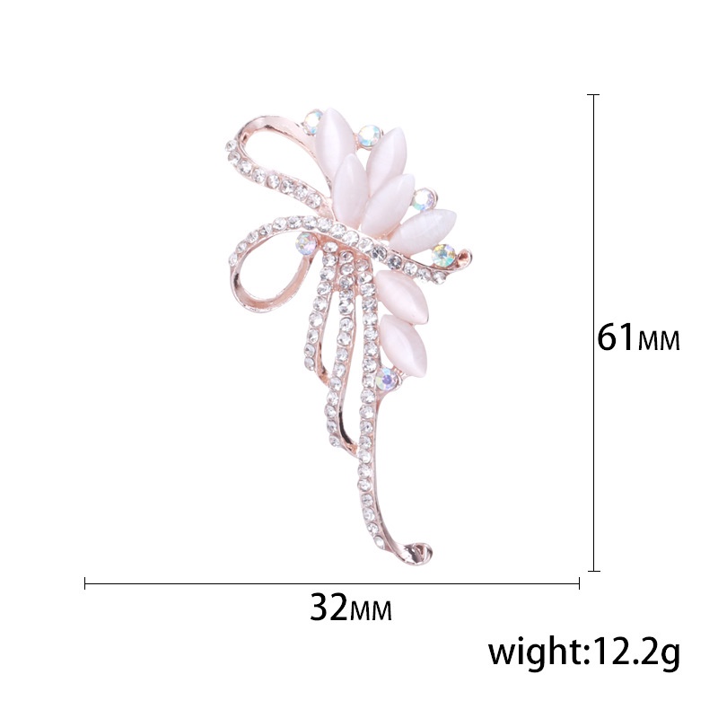 Ghim Cài Khăn Choàng Cổ Đính Đá Opal Thời Trang Phong Cách Hàn Quốc