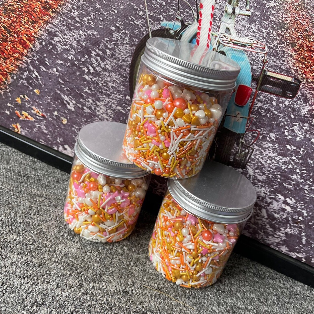 Bi đường trang trí bánh kem nhiều màu hủ 194g - trang trí bánh sinh nhật HPBD