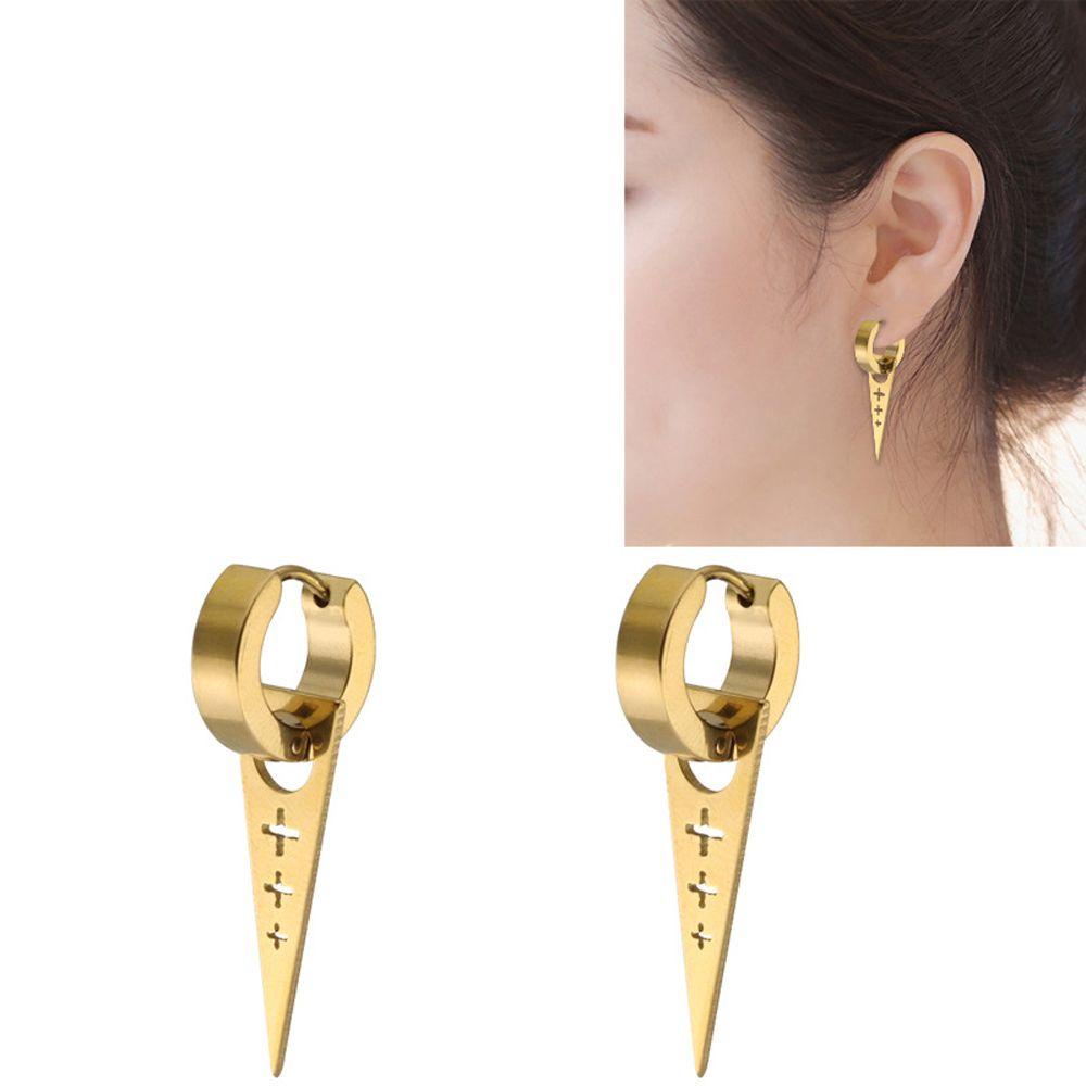 Khuyên Tai Hình Thánh Giá Bằng Thép Không Gỉ Cá Tính Cho Nam