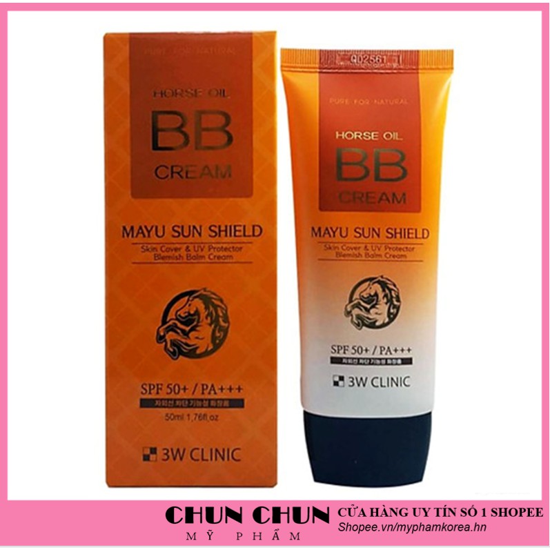 [Hàng Nhập Khẩu] Kem nền trang điểm - Kem trang điểm ngăn ngừa lão hoa tinh chất dầu ngựa 3W Clinic 70ml