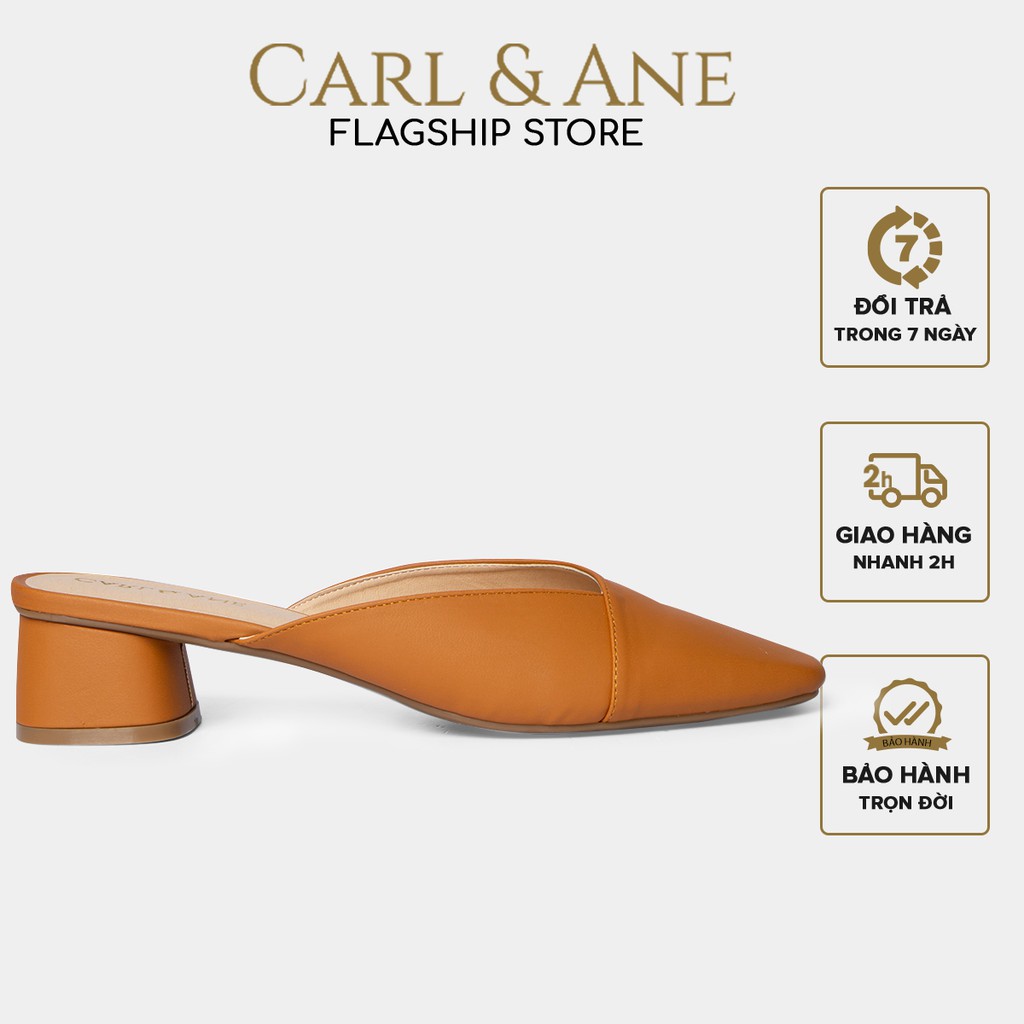 Carl & Ane - Dép cao gót bít mũi kiểu dáng đơn giản cao 4cm màu bò _ CL008 thumbnail