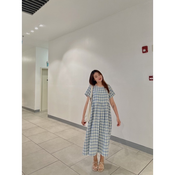 HERS - Đầm babydoll caro