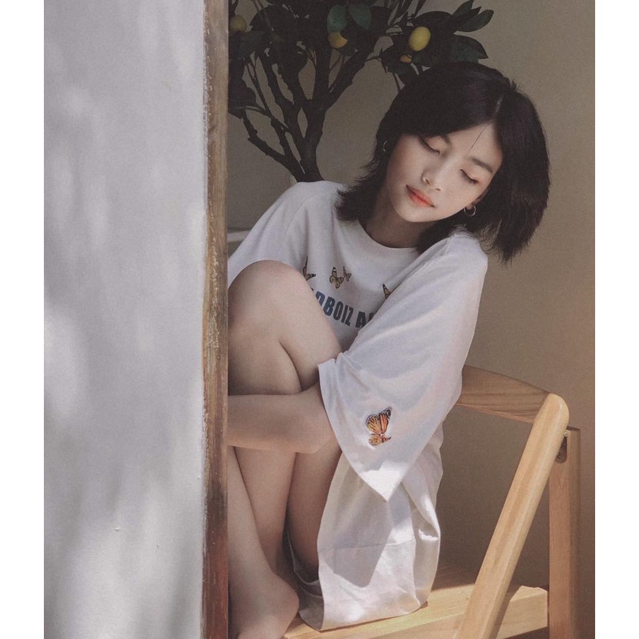 Áo thun tay lỡ form rộng SADBOIZ DREAMY BUTTERFLY Logo thêu mặt buồn phong cách Unisex T&A Store | BigBuy360 - bigbuy360.vn