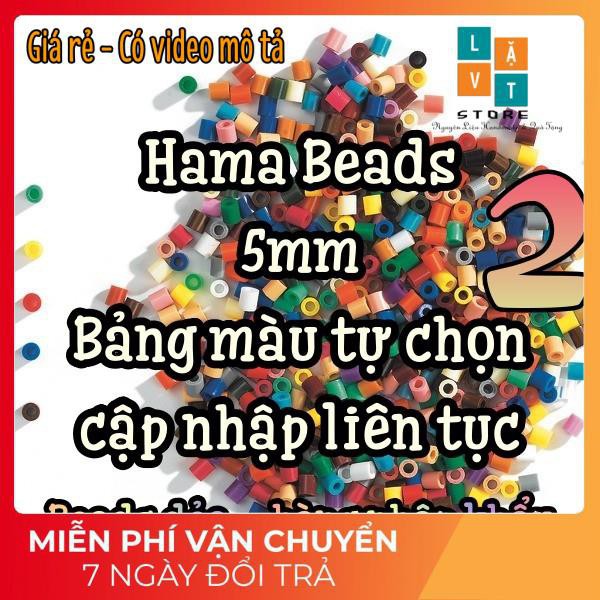 1000 Hạt Perler beads 5MM - Hạt nhựa đồ chơi 5mm , Hama Beads, Tranh Pixel