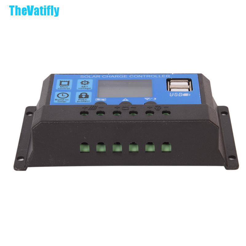 Thiết Bị Sạc Pin Năng Lượng Mặt Trời 12v / 24v 30a Pwm Lcd