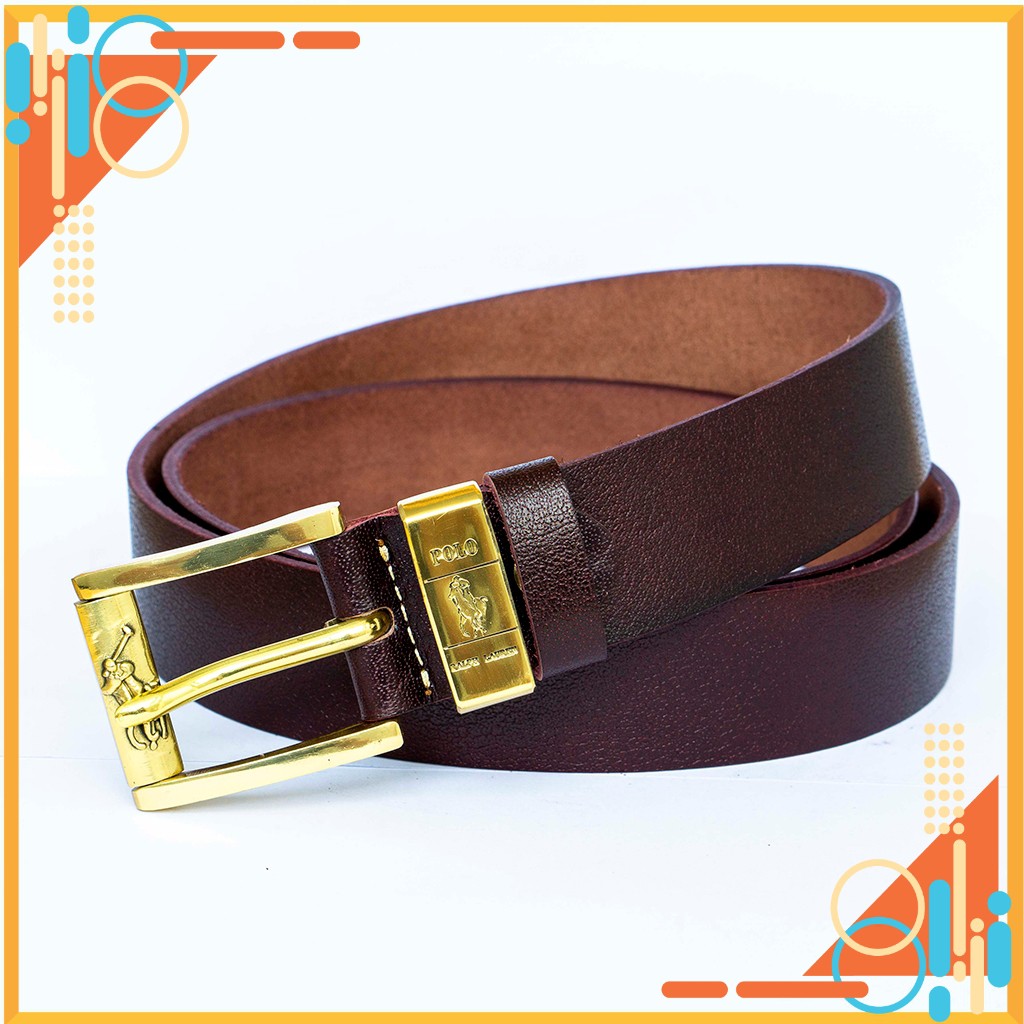 Thắt lưng nam cao cấp da bò một lớp cắt miếng khóa đồng đúc kiểu dáng mạnh mẽ nam tính bền đẹp hàng xuất khẩu