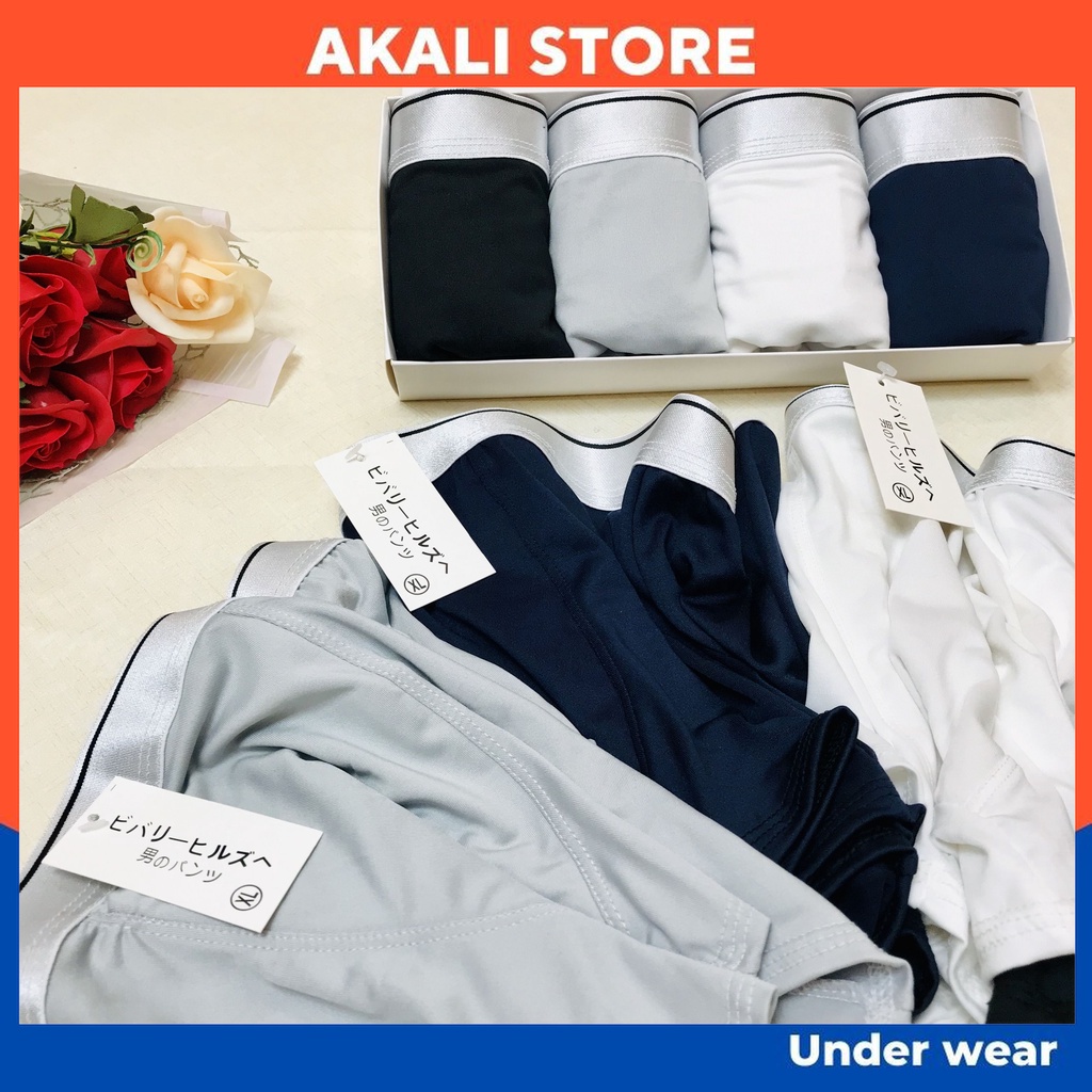 Quần lót nam BOXER thun lạnh, Quần sịp nam đùi thun lạnh tự nhiên 100% thoáng khí, co giãn cao cấp - AKALI