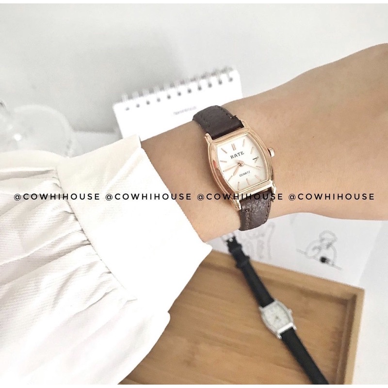 Đồng hồ thời trang nữ mặt ovan cực đẹp, dây da mềm đeo êm tay DH01 LOUSMORE