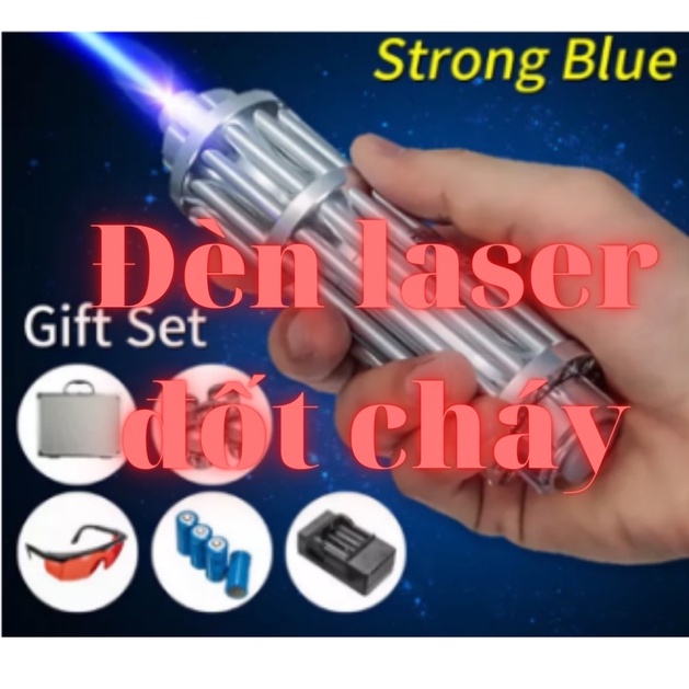 Đèn laser Công Suất lớn, Đốt cháy được siêu mạnh, chiếc cực xa, tia sáng lơn, dùng đi biển