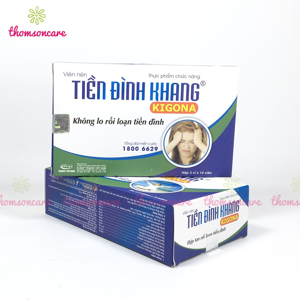 Tiền Đình Khang hỗ trợ giảm rối loạn tiền đình, chóng mặt, đau đầu, hoạt huyết - Hộp 30 viên từ cao bạch quả