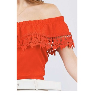 Áo croptop bẹt vai Active xuất xịn
