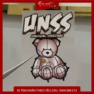 Rinart.vn | Decal ủi tổng hợp Logo GẤU UNSS siêu ngầu | Logo Sticker Patch in áo ủi trực tiếp lên vải