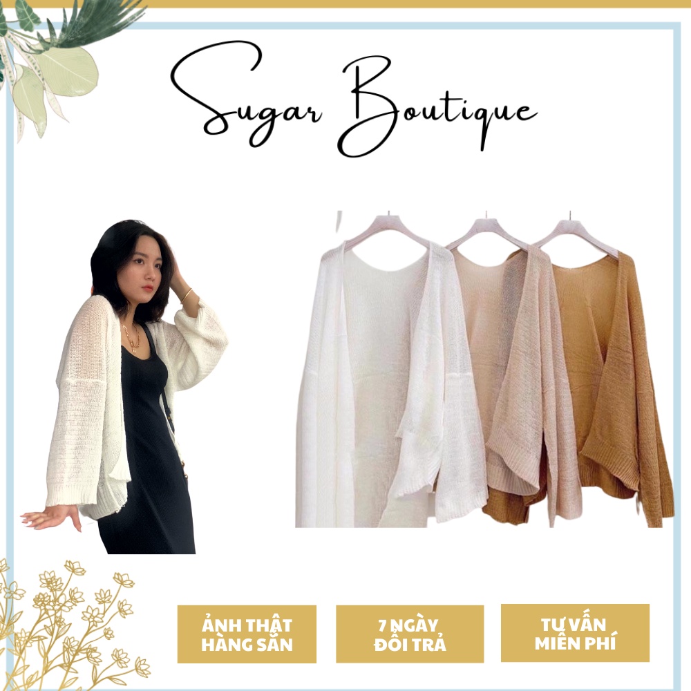 Áo Khoác Cardigan Len Lông Cừu Mỏng Nữ Tính Tiểu Thư Phong Cách Hàn Quốc Phù Hợp Đi Biển( Có ảnh thật, Video, Hàng sẵn )