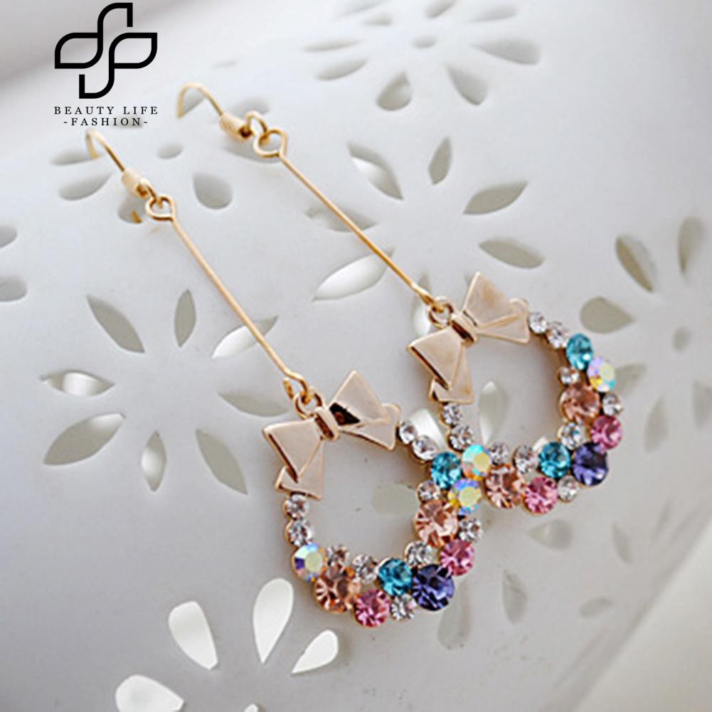 Bông tai treo vòng nơ