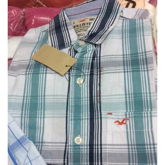 Free ship  Áo sơ mi HOLLISTER Tay ngắn sọc phối 149k