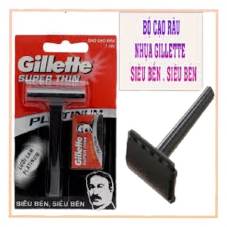 Dao cạo râu Gillette super thin 1 cây + 1 dao lam