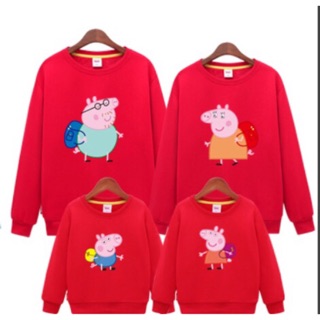 Áo gia đình nỉ bông Heo peppa đủ size 8-100kg