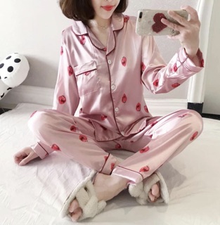 Set pizama lụa cao cấp