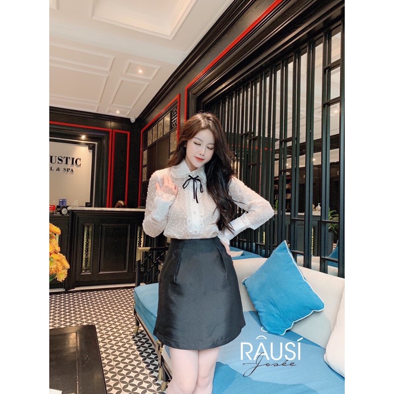 SET Áo Sơ Mi Phối Chân Váy ANGELA hàng thiết kế nhà Râusí