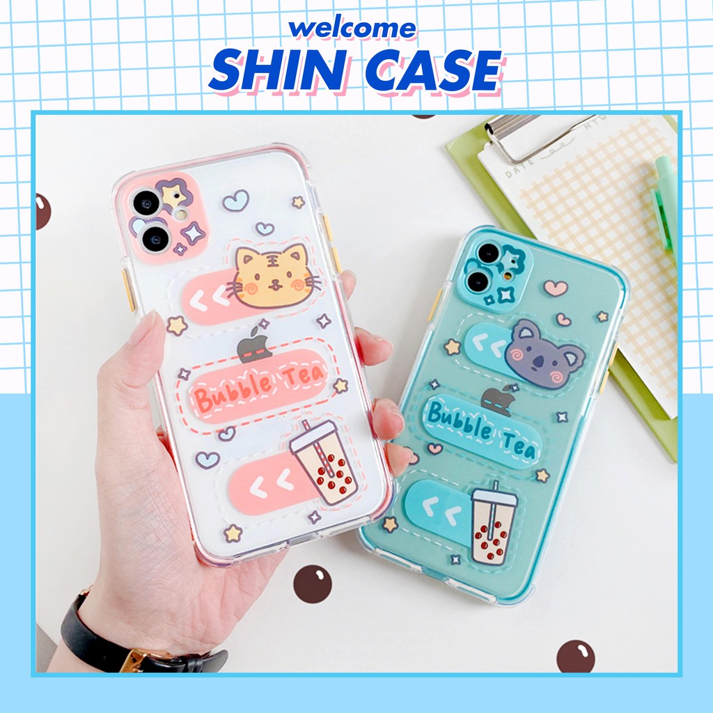 Ốp lưng iphone Bubble Tea viền màu chống trượt 6/6plus/6s/6splus/7/7plus/8/8plus/x/xr/xs/11/12/13/pro/max/plus/promax | BigBuy360 - bigbuy360.vn