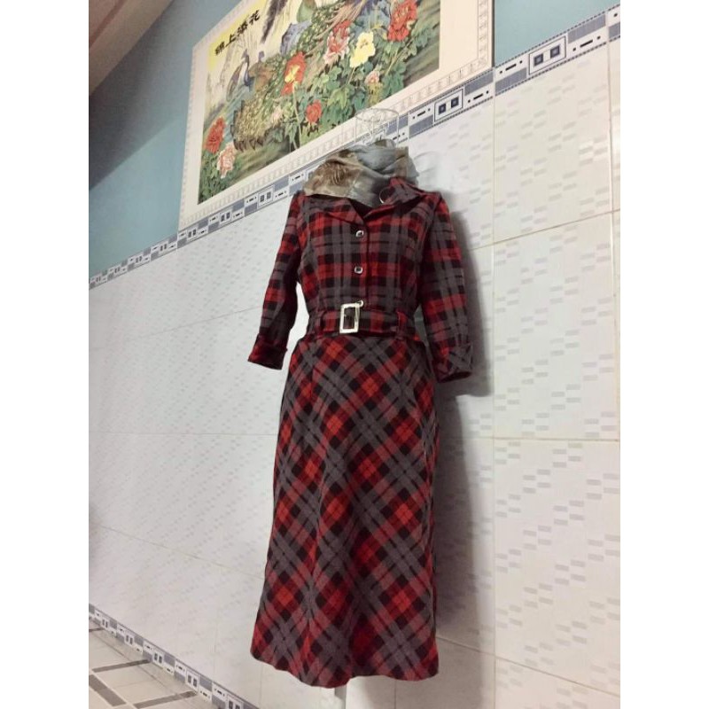 ĐẦM CARO CHẤT DẠ SIZE M.L