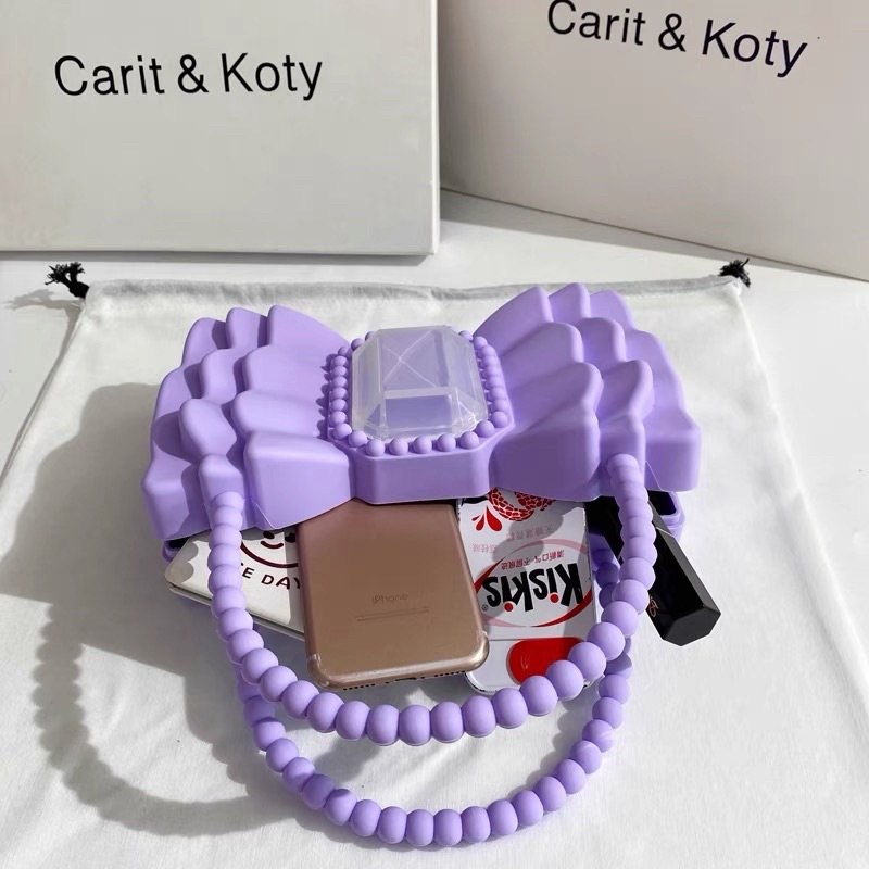 Ví carit & koty tím pastel đi tiệc sang chảnh