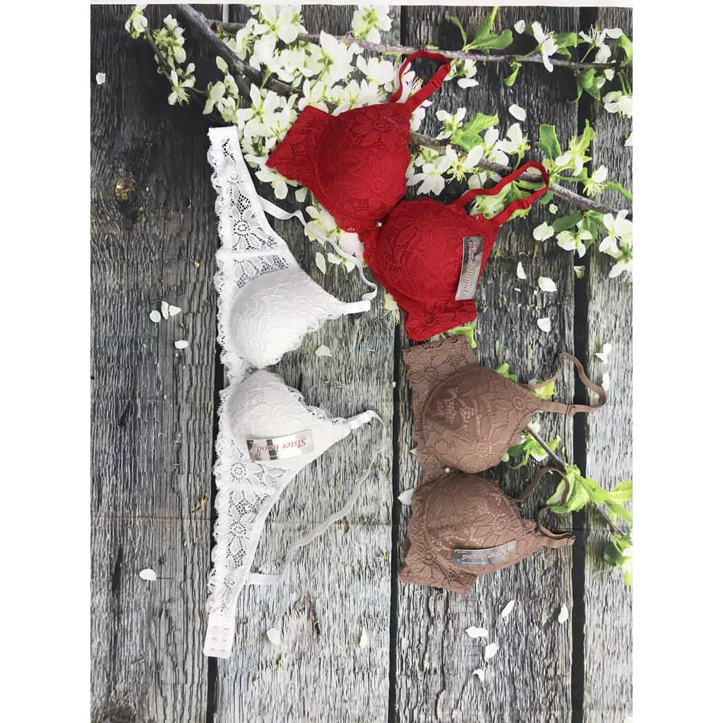 Áo ngực nữ ren mút kép, áo lót, nội y chip siêu nâng Thái Lan Sister hood 2116, Leblurshop | BigBuy360 - bigbuy360.vn