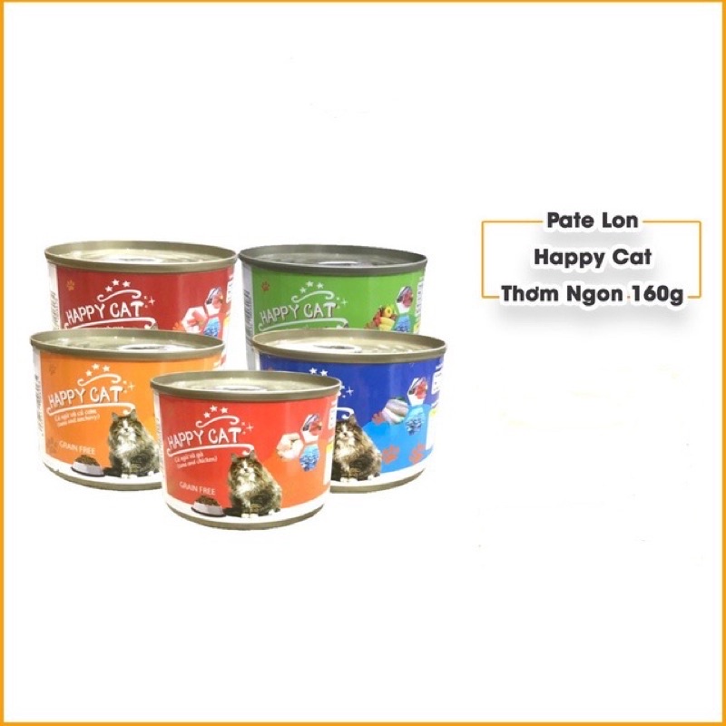 (SIÊU TIẾT KIỆM) Thức ăn cho mèo pate Happy Cat 160g