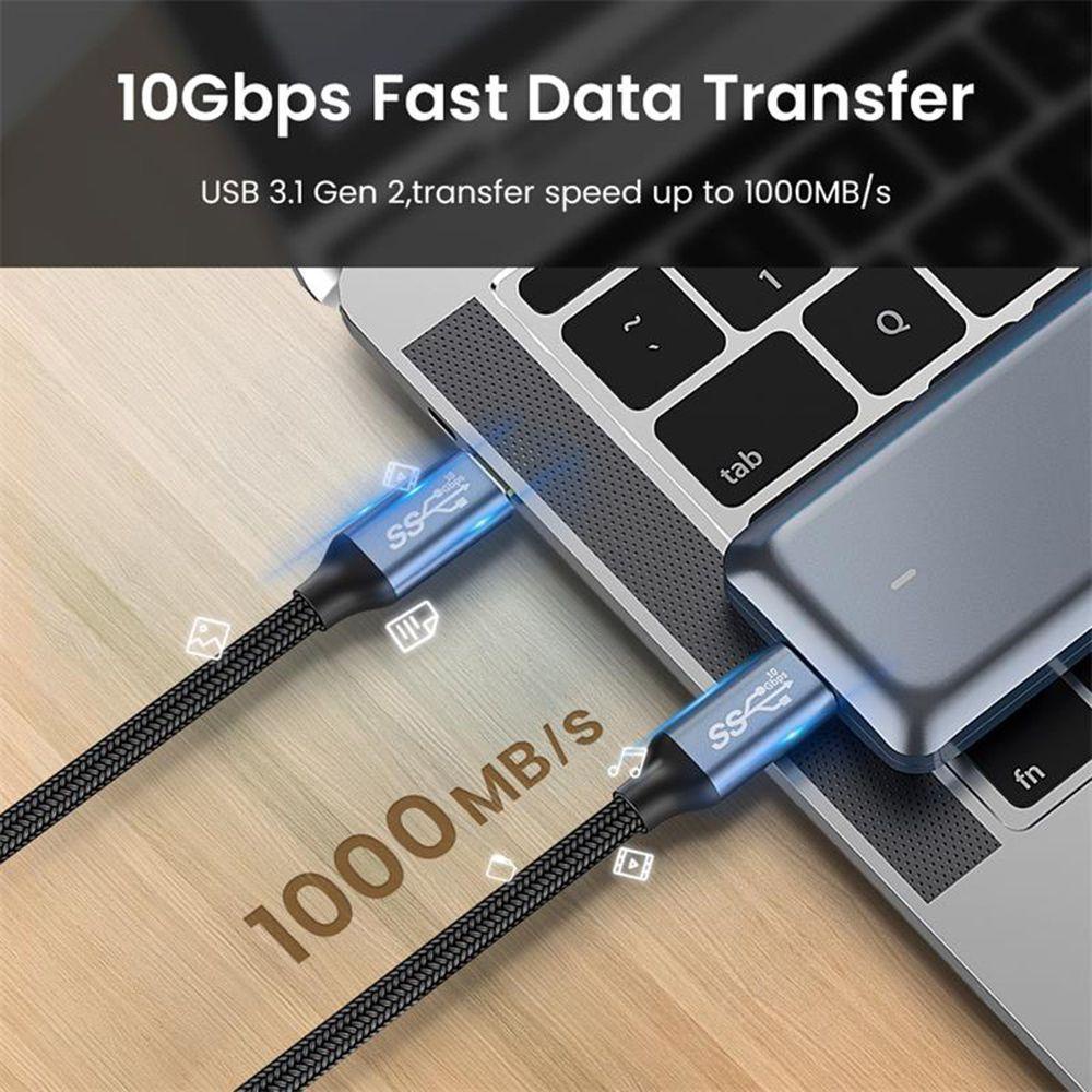 BTLIMER Cáp SạC Nhanh LoạI C ĐầU CắM Sang ĐầU CắM 100W 10Gbps 4K 60HZ
