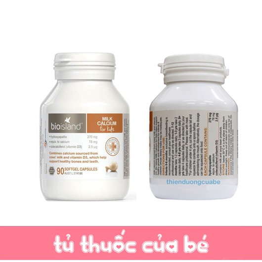 Canxi milk (canxi sữa) Bioisland cho bé