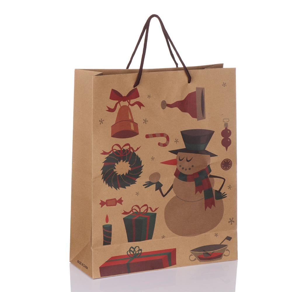 1 Túi Giấy Đựng Quà Giáng Sinh / Cưới Họa Tiết Ông Già Noel / Người Tuyết