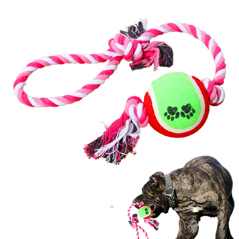 Đồ chơi chó bóng cho chó lớn nhỏ Đồ chơi dây bông tương tác cho chó con Chihuahua Labrador Phụ kiện vật nuôi Chơi trò chơi ngoài trời