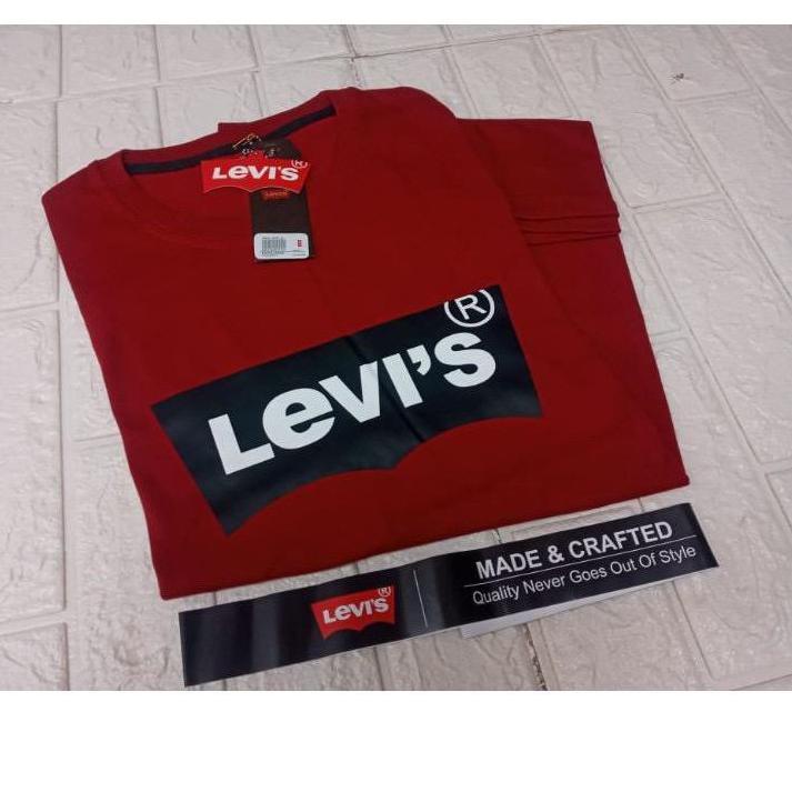 Tốt nhất! Áo Thun Nam In Chữ DISTRO LEVIS 501 Chải Kỹ 30S // Nhập Khẩu // LEVIS !