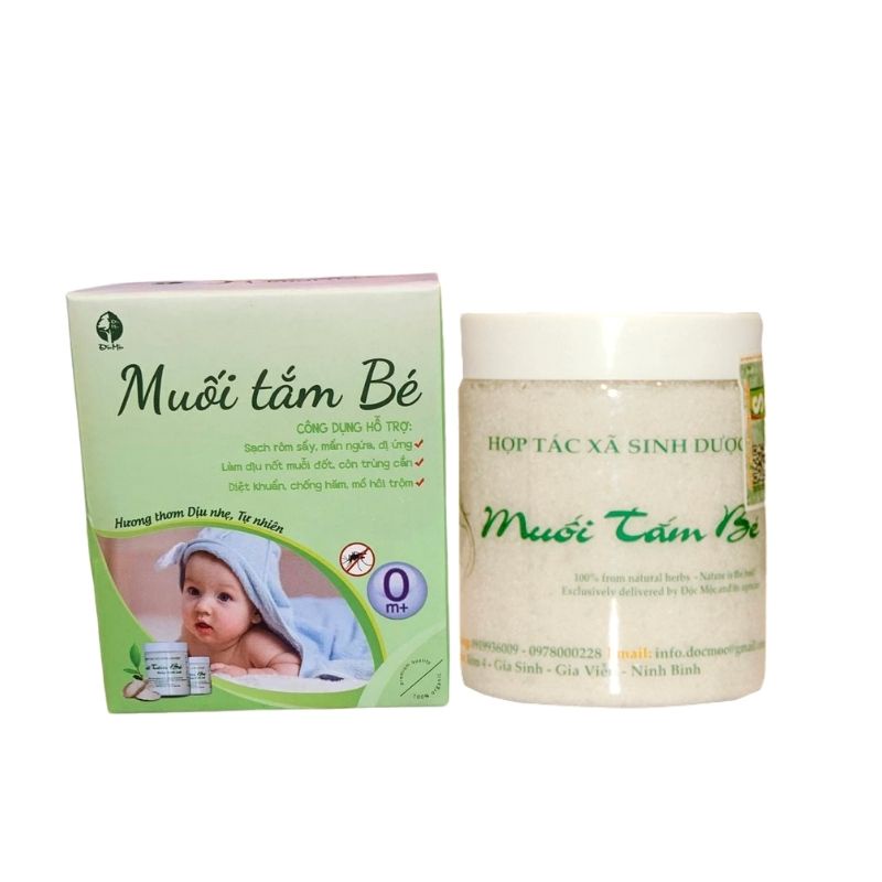 Muối Tắm Bé Sinh Dược Độc Mộc 400g - Muối Tắm Thảo Dược Hết RÔM SẨY, CỨT TRÂU, HĂM DA, MỒ HÔI
