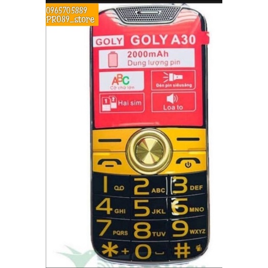 ĐIỆN THOẠI GOLY A30 _HÀNG CHÍNH HÃNG .PIN 2000mAh sóng khỏe đèn siêu sáng phù hợp cho mọi lứa tuổi