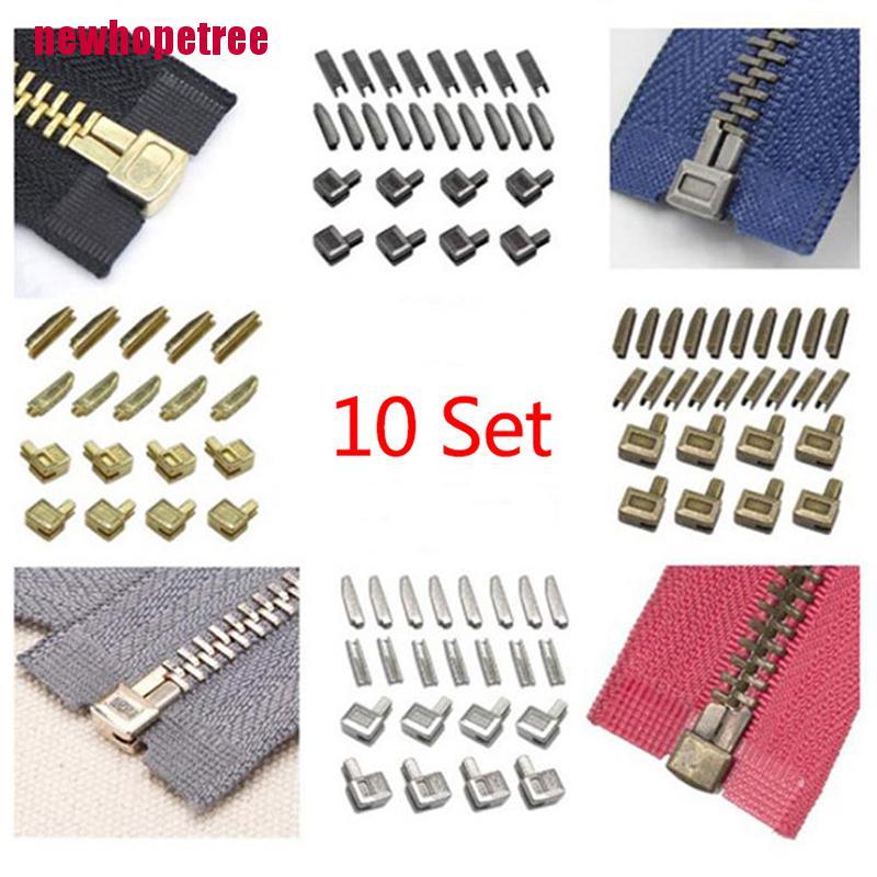 10 Bộ nút khóa dây kéo bằng hợp kim thay thế tiện dụng DIY